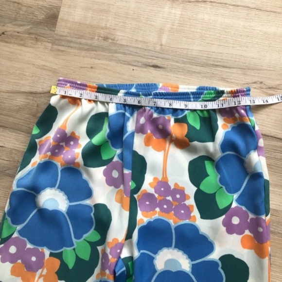 Zara Blue and Green Wide Leg Pants - Picture 4 of 9